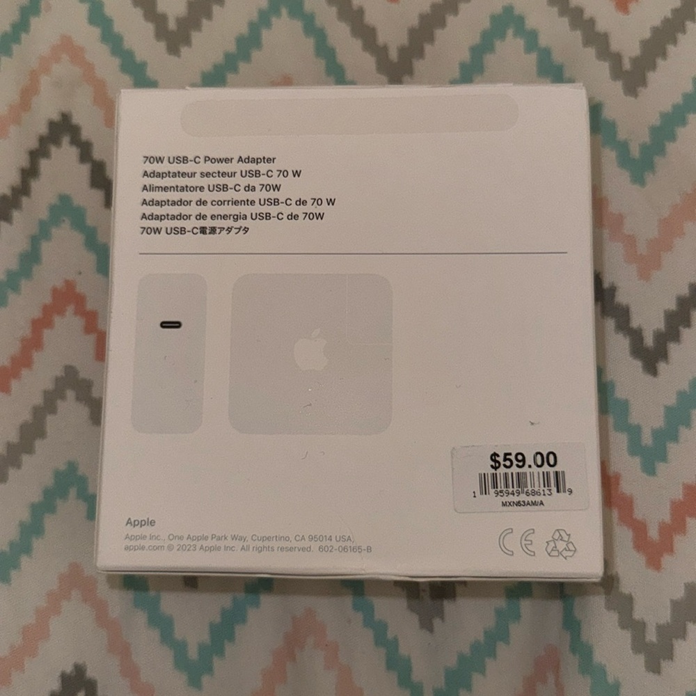 BRAND NEW Apple USB-C 70W Power Adapter